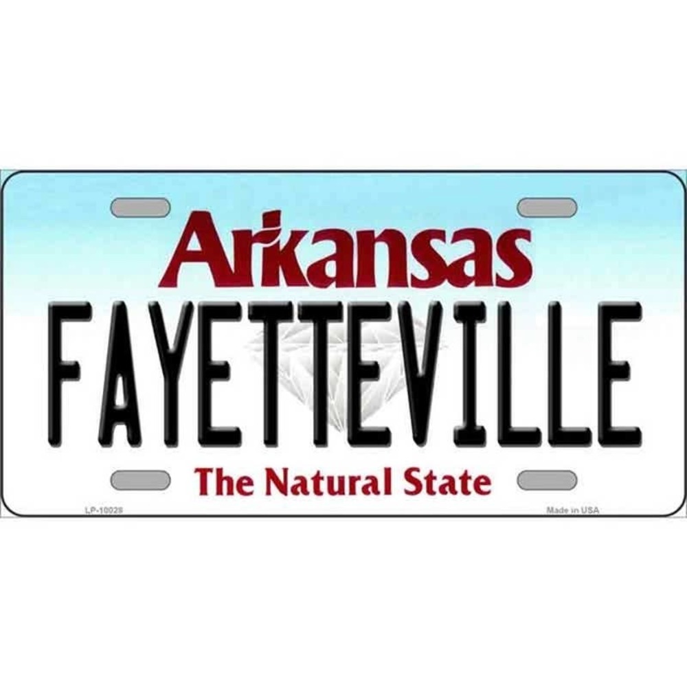 NCAA Arkansas Fayetteville License Plate Hogs State Background Metal  Razorbacks